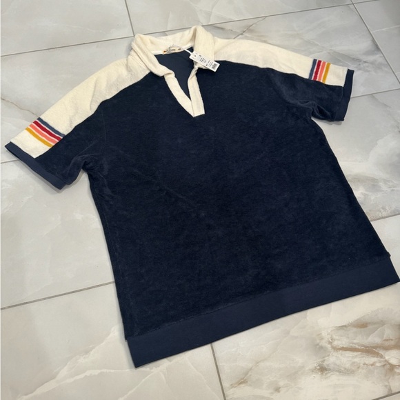 Marine Layer Other - 🆕 Marine Layer Mens Vintage Wash Retro Terry Out Varsity Tennis Prep Polo NWT
